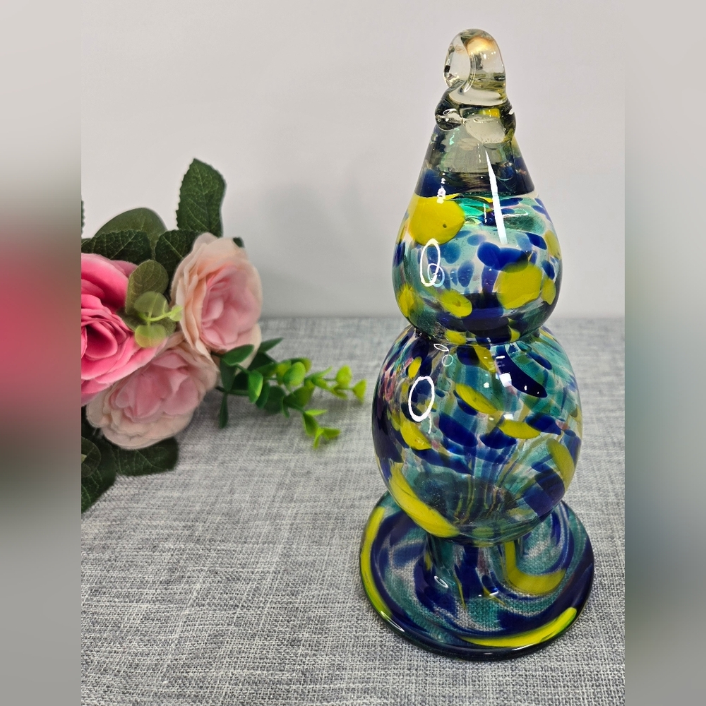 Vintage Hand‎ Blown Art Glass Tree By Zorza Glassworks Poland Christmas Holiday